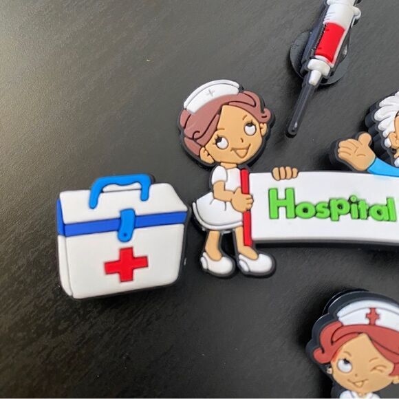 Set of 5 Nursing Croc Charms Novelty - Picture 3 of 5